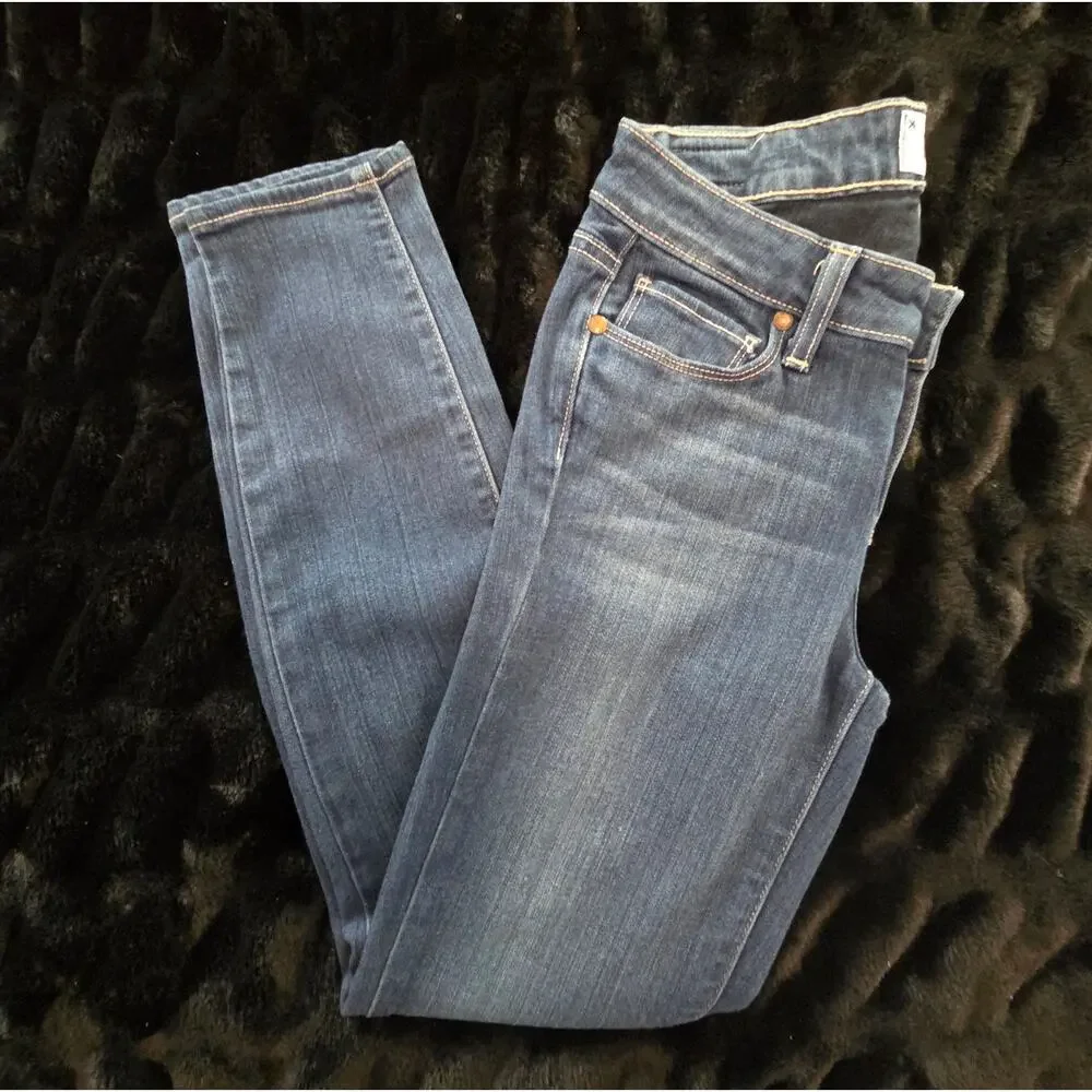 PAIGE Verdugo Crop Skinny Jeans Women's Size 24 Blue Stretch Made in USA